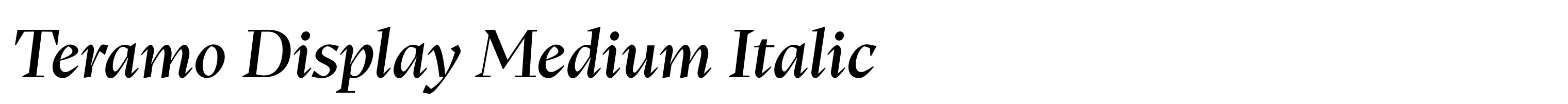 Teramo Display Medium Italic
